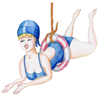 Badenixe 2, gratis Clipart, freigestelltes Gif Bild, Freisteller