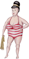 Frau im Badeanzug, gratis Clipart, freigestelltes Gif Bild, Freisteller
