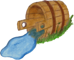 Holzeimer, gratis Clipart, freigestelltes Gif Bild, Freisteller