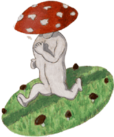 Pilzfigur, Pilz läuft, Gif Clipart Ölgrafik kostenloses Bild