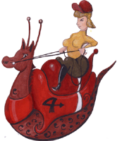 Schneckenpferd, Rennschnecke mit Reiterin, gratis Clipart, freigestelltes Gif Bild, Freisteller