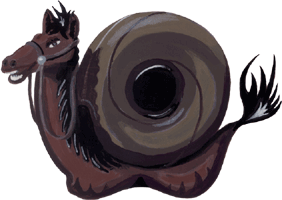 Schneckenpferd 1, Rennschnecke, Clipart
