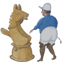 Springer und Amazone, Springerfigur, Pferdefigur, gratis Clipart, freigestelltes Gif Bild, Freisteller
