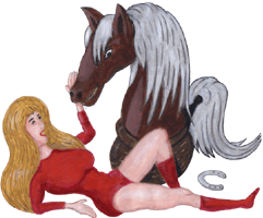 Springer und Dame, gratis Clipart, freigestelltes Gif Bild, Freisteller