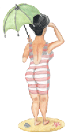 Strandnixe 2, gratis Clipart, freigestelltes Gif Bild, Freisteller