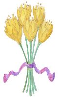 Blumenstrauß 1 mit gelben Blüten - freigestelltes Clipart