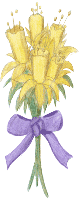 Blumenstrauß 2 mit Schleife - farbige Grafik