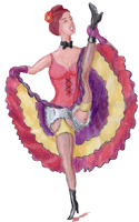 Cancan 12 Clipart Illustration