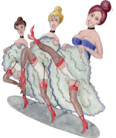 Girlreihe Cancan Clipart Illustration