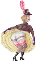 Coup de cul Cancan Clipart Illustration