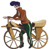 Drais Laufrad 3, Gratis Gif Clipart
