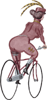 Fahrradfahrerin 2 gratis Gif Clipart