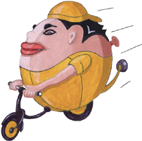 Fahrradblase, Gif Clipart gratis, Karikatur