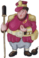 Frau mit Kanonenkugel, gratis GIF Clipart, kostenloses Bild, free image