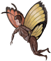 Schmetterlingsmann 1 Clipart Grafik