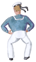 Matrose 2 Rückansicht - gratis Clipart