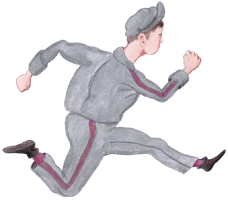 Rennender Mann 1 - gratis Clipart