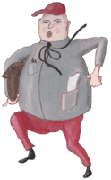 Rennender Mann 3 mit Aktentasche  - kostenlose Illustration
