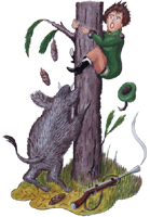 Diana und Wildschwein, gratis Clipart