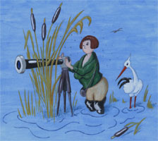 Fotopirsch, Frau mit Teleobjektiv, gratis Clipart