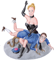 Domina 4 Hintern versohlen Clipart