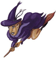 Hexe im Sturzflug, Clipart kostenlos download