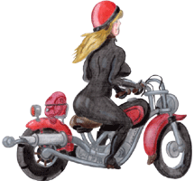 Motorradfahrerin 1 freies Clipart
