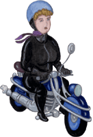 Motorradfahrerin 6, kostenloses Gif Clipart