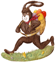 Hase mit Kiepe und Eiern 1 Clipart, kostenloses Bild zum herunterladen