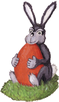 Osternest 7 mit Hase - gratis Gif Clipart, kostenloses Bild zum herunterladen