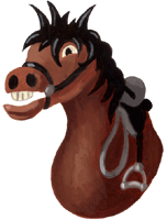 lachendes Pferd - kostenloses Clipart