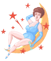 Dame auf Mond 1