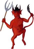 Teufel 20, rote Teufelsfigur, freies Clipart, Gif Bild