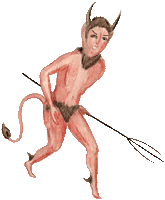 Teufel 1 mit Spieß - gratis Clipart