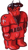 Teufel 20, rote Teufelsfigur, freies Clipart, Gif Bild