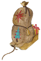 Sack und Schlitten Clipart