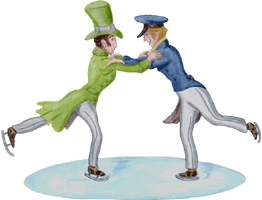 Eistanz Schlittschuhlaufen Clipart Figuren