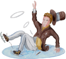 Schlittschuhläufer 2 Figur Clipart