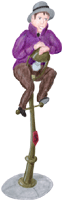 Zuschauer auf Laterne 1, gratis Clipart, free Gif, Pixelgrafik